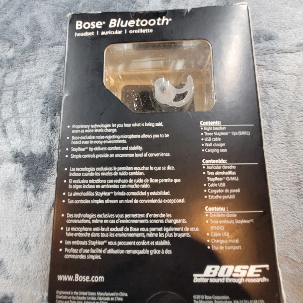 NEW Bose‎ Bluetooth Headset 1st Gen R Right Ear Noise Rejecting Mic -BLACK